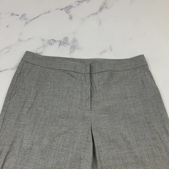 St John Womens Dress Pants Size 10 Light Gray Wool Straight Leg Flat Front - Picture 2 of 9